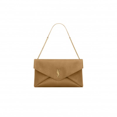 YSL CASSANDRE LARGE POUCH ON CHAIN IN LAMBSKIN 855802 (35*22*3cm)